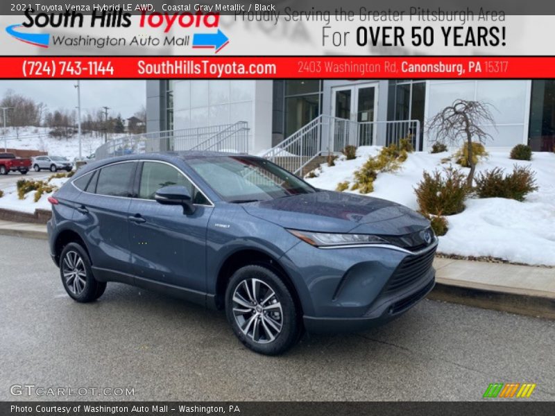 Coastal Gray Metallic / Black 2021 Toyota Venza Hybrid LE AWD