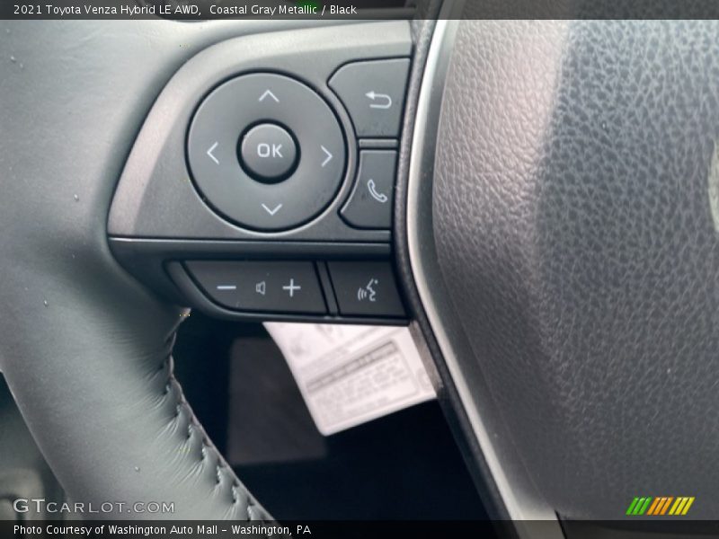 Coastal Gray Metallic / Black 2021 Toyota Venza Hybrid LE AWD