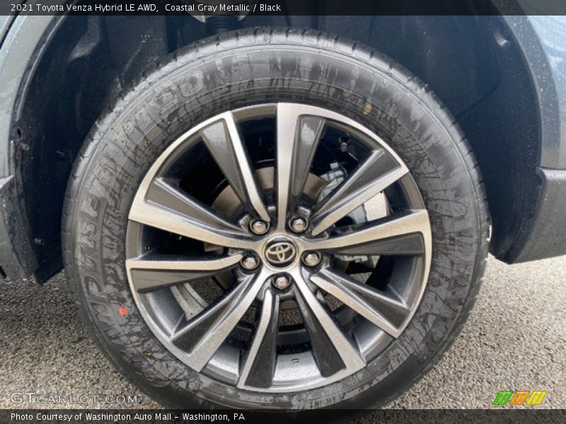 Coastal Gray Metallic / Black 2021 Toyota Venza Hybrid LE AWD