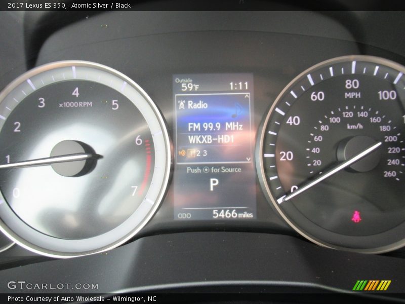 Atomic Silver / Black 2017 Lexus ES 350