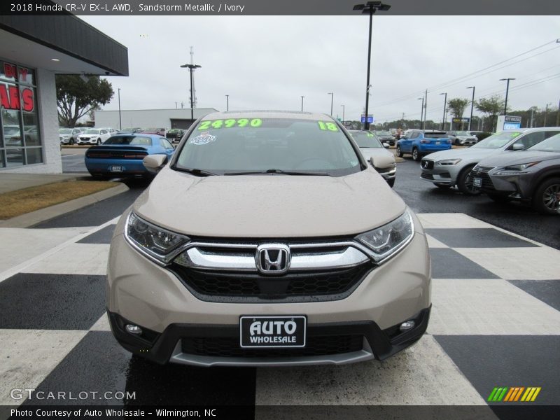 Sandstorm Metallic / Ivory 2018 Honda CR-V EX-L AWD
