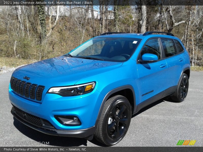 Hydro Blue Pearl / Black 2021 Jeep Cherokee Altitude 4x4