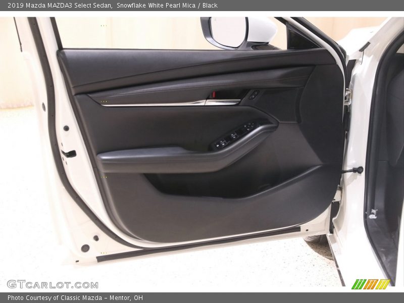 Snowflake White Pearl Mica / Black 2019 Mazda MAZDA3 Select Sedan