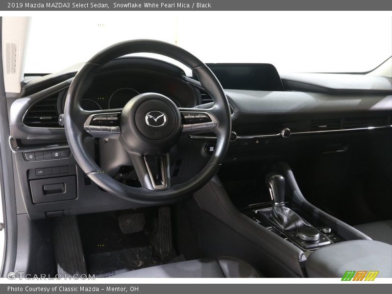 Snowflake White Pearl Mica / Black 2019 Mazda MAZDA3 Select Sedan