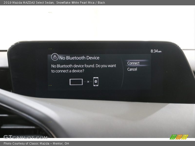 Snowflake White Pearl Mica / Black 2019 Mazda MAZDA3 Select Sedan
