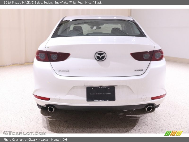 Snowflake White Pearl Mica / Black 2019 Mazda MAZDA3 Select Sedan