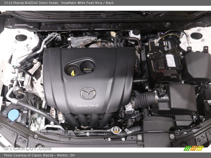 Snowflake White Pearl Mica / Black 2019 Mazda MAZDA3 Select Sedan