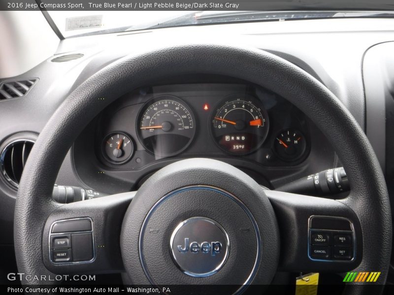 True Blue Pearl / Light Pebble Beige/Dark Slate Gray 2016 Jeep Compass Sport