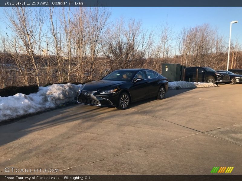 Obsidian / Flaxen 2021 Lexus ES 250 AWD