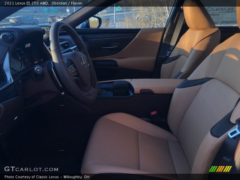 Obsidian / Flaxen 2021 Lexus ES 250 AWD