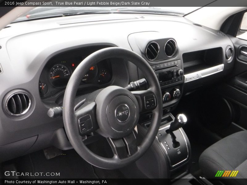 True Blue Pearl / Light Pebble Beige/Dark Slate Gray 2016 Jeep Compass Sport