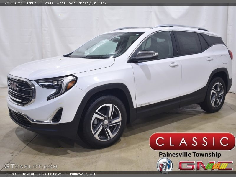 White Frost Tricoat / Jet Black 2021 GMC Terrain SLT AWD