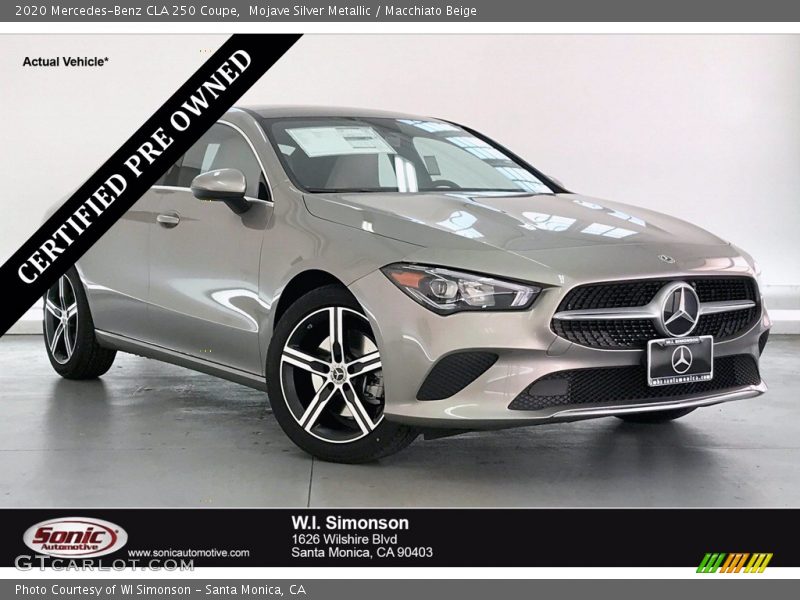 Mojave Silver Metallic / Macchiato Beige 2020 Mercedes-Benz CLA 250 Coupe