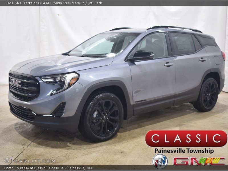 Satin Steel Metallic / Jet Black 2021 GMC Terrain SLE AWD