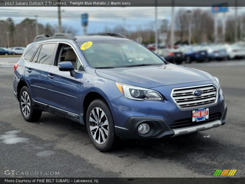 Twilight Blue Metallic / Warm Ivory 2017 Subaru Outback 2.5i Limited