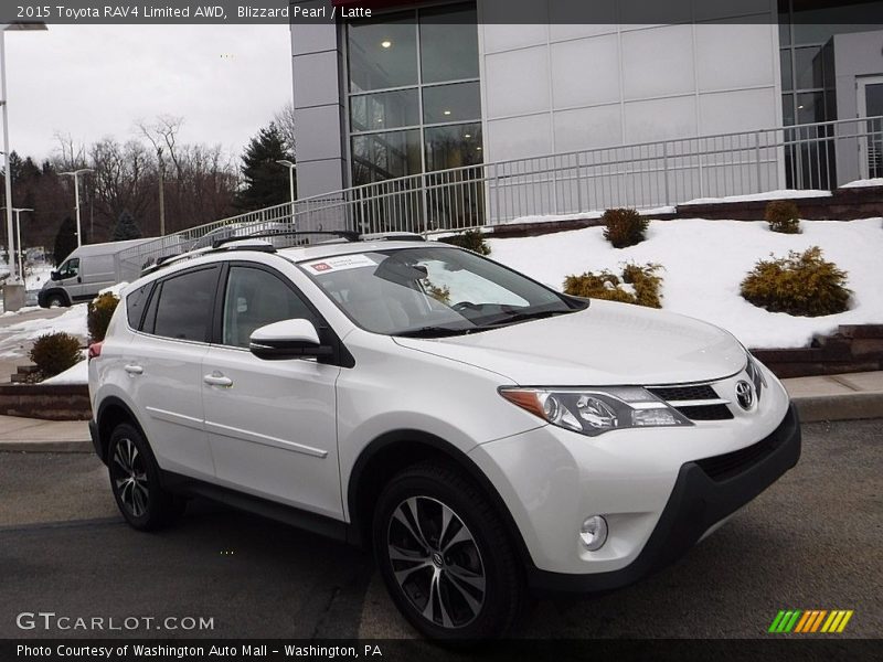 Blizzard Pearl / Latte 2015 Toyota RAV4 Limited AWD