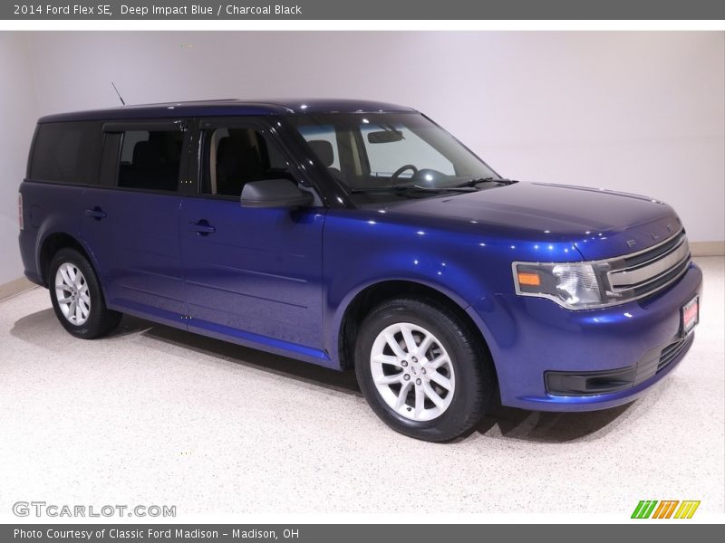 Deep Impact Blue / Charcoal Black 2014 Ford Flex SE