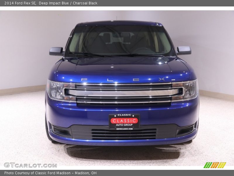 Deep Impact Blue / Charcoal Black 2014 Ford Flex SE