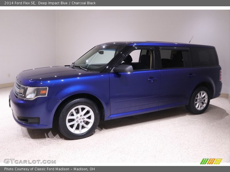 Deep Impact Blue / Charcoal Black 2014 Ford Flex SE
