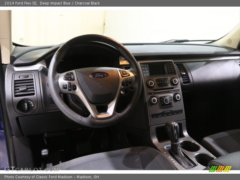 Deep Impact Blue / Charcoal Black 2014 Ford Flex SE