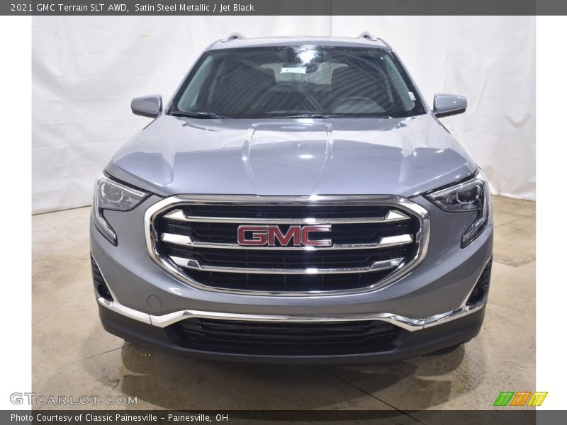 Satin Steel Metallic / Jet Black 2021 GMC Terrain SLT AWD