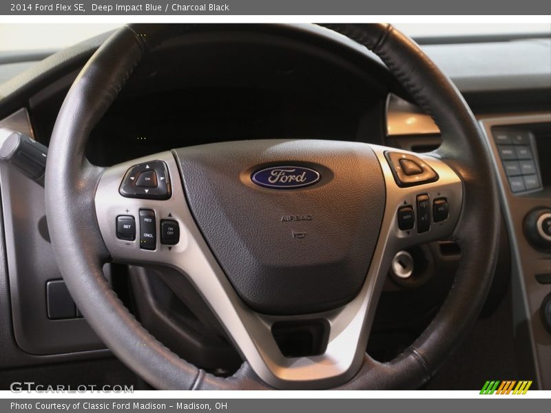 Deep Impact Blue / Charcoal Black 2014 Ford Flex SE