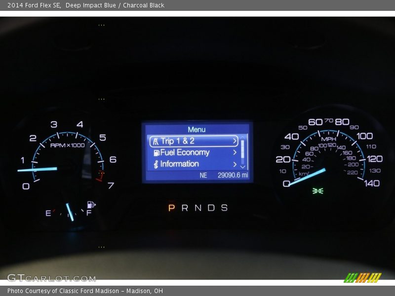 Deep Impact Blue / Charcoal Black 2014 Ford Flex SE