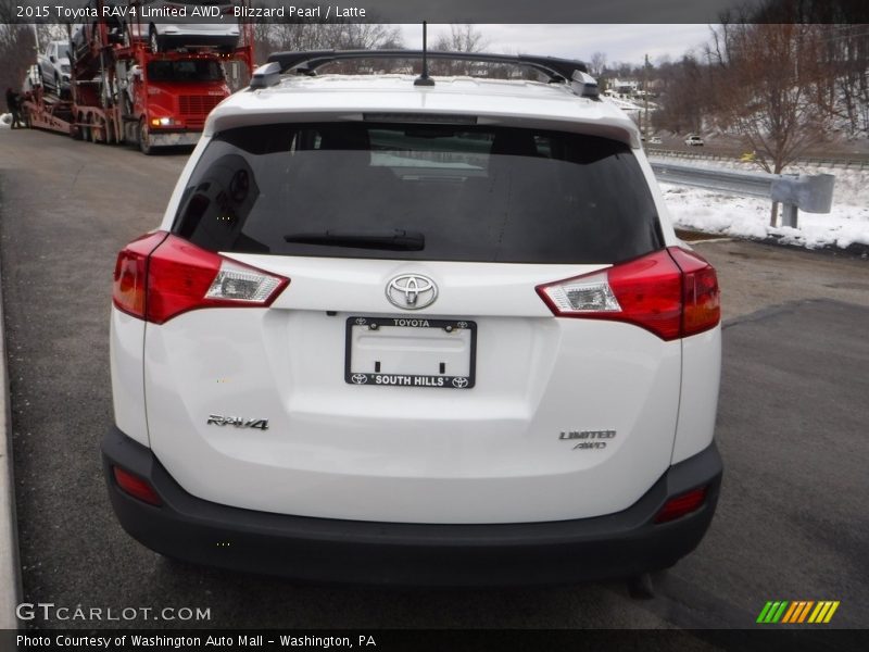 Blizzard Pearl / Latte 2015 Toyota RAV4 Limited AWD