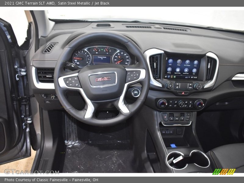 Satin Steel Metallic / Jet Black 2021 GMC Terrain SLT AWD