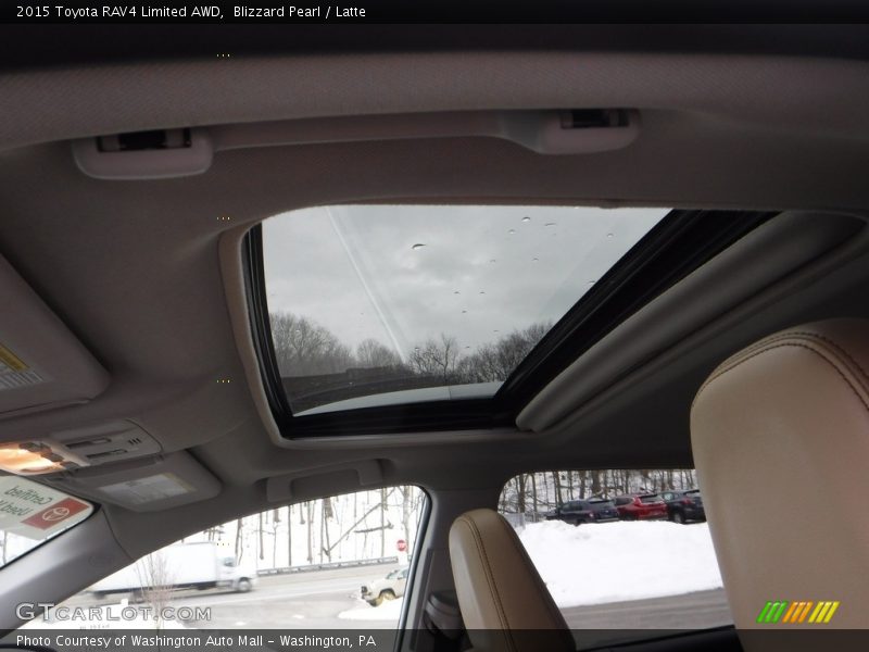 Blizzard Pearl / Latte 2015 Toyota RAV4 Limited AWD