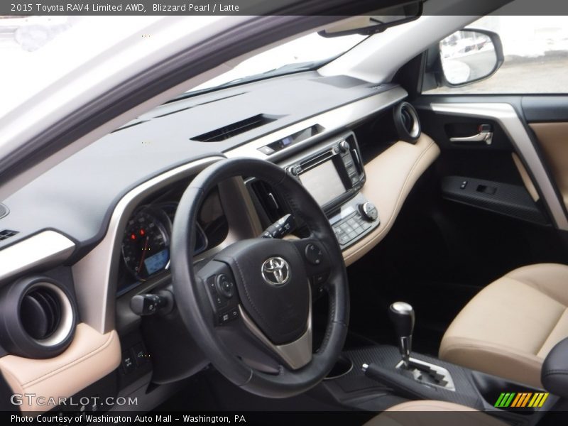 Blizzard Pearl / Latte 2015 Toyota RAV4 Limited AWD