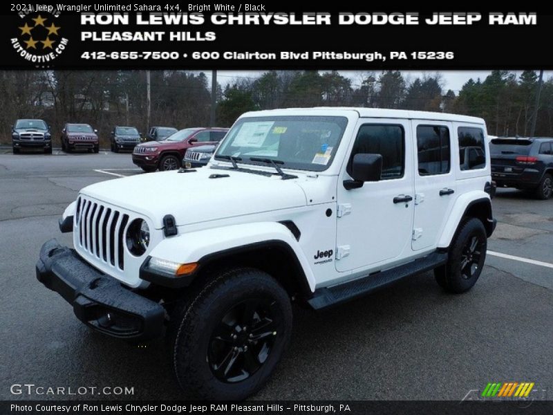 Bright White / Black 2021 Jeep Wrangler Unlimited Sahara 4x4