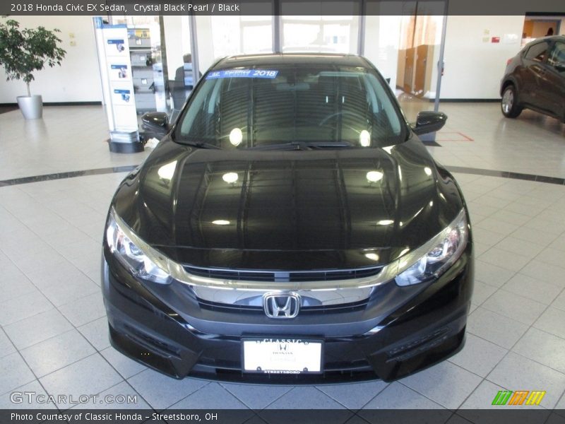 Crystal Black Pearl / Black 2018 Honda Civic EX Sedan