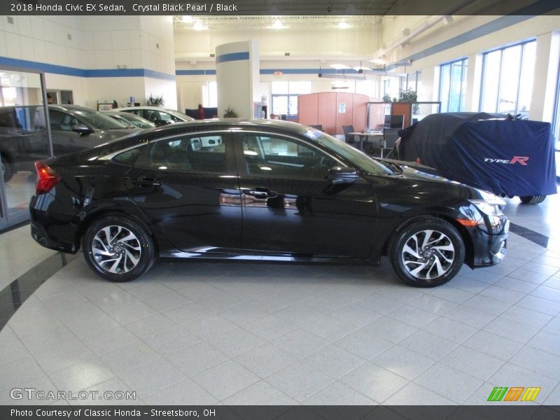 Crystal Black Pearl / Black 2018 Honda Civic EX Sedan