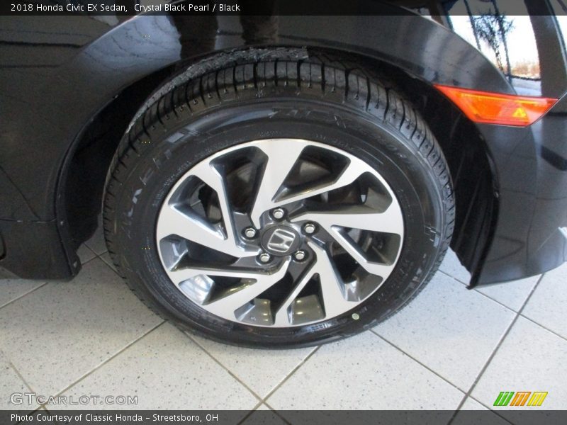 Crystal Black Pearl / Black 2018 Honda Civic EX Sedan