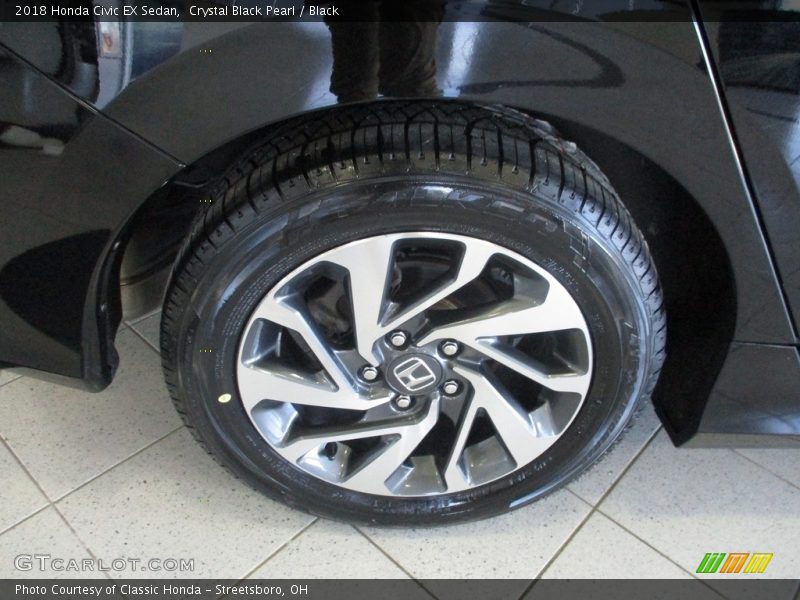 Crystal Black Pearl / Black 2018 Honda Civic EX Sedan