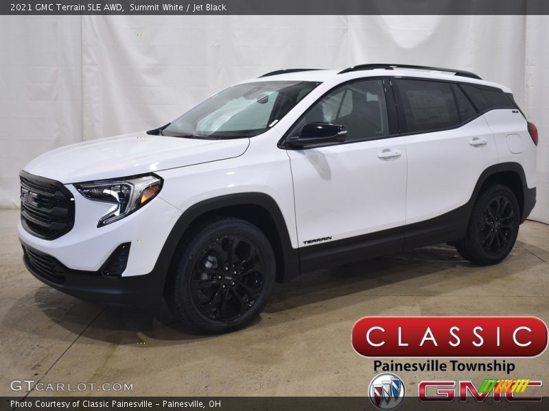 Summit White / Jet Black 2021 GMC Terrain SLE AWD