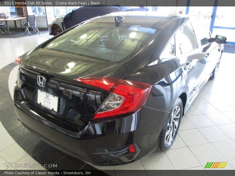 Crystal Black Pearl / Black 2018 Honda Civic EX Sedan