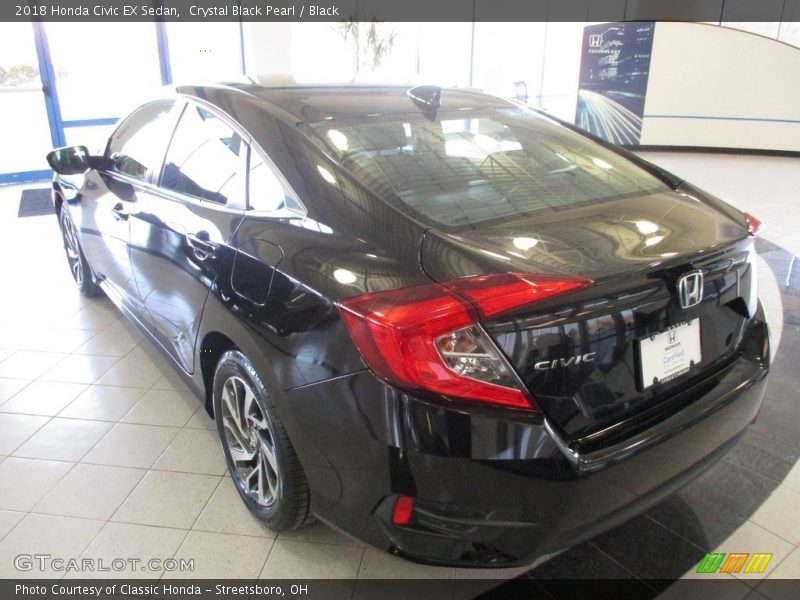 Crystal Black Pearl / Black 2018 Honda Civic EX Sedan