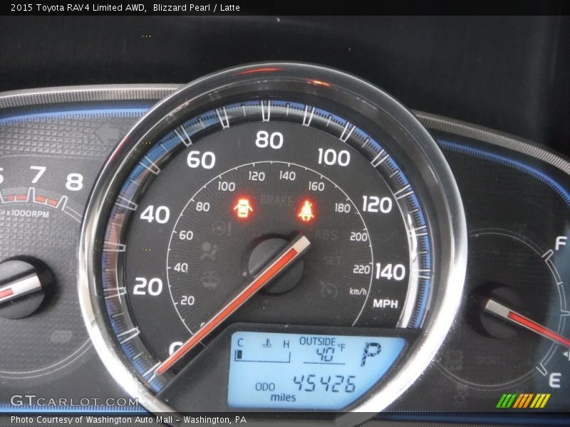 Blizzard Pearl / Latte 2015 Toyota RAV4 Limited AWD