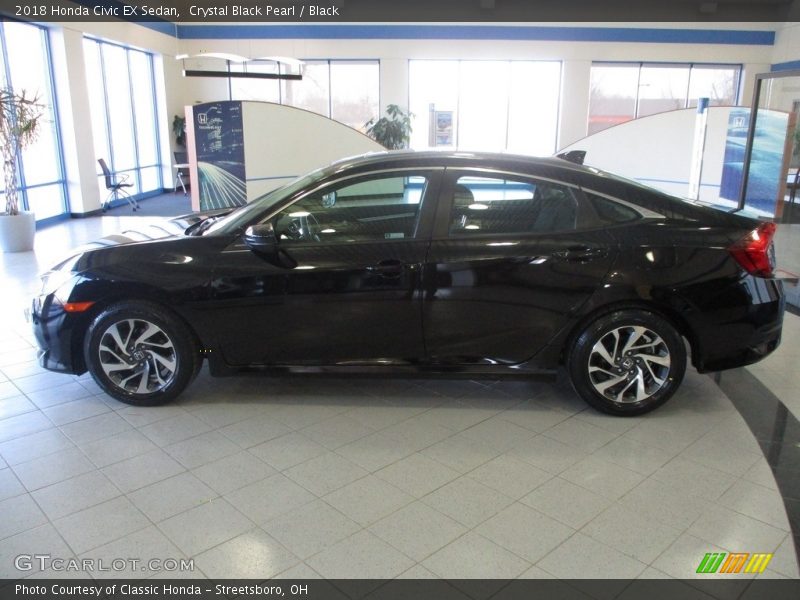 Crystal Black Pearl / Black 2018 Honda Civic EX Sedan
