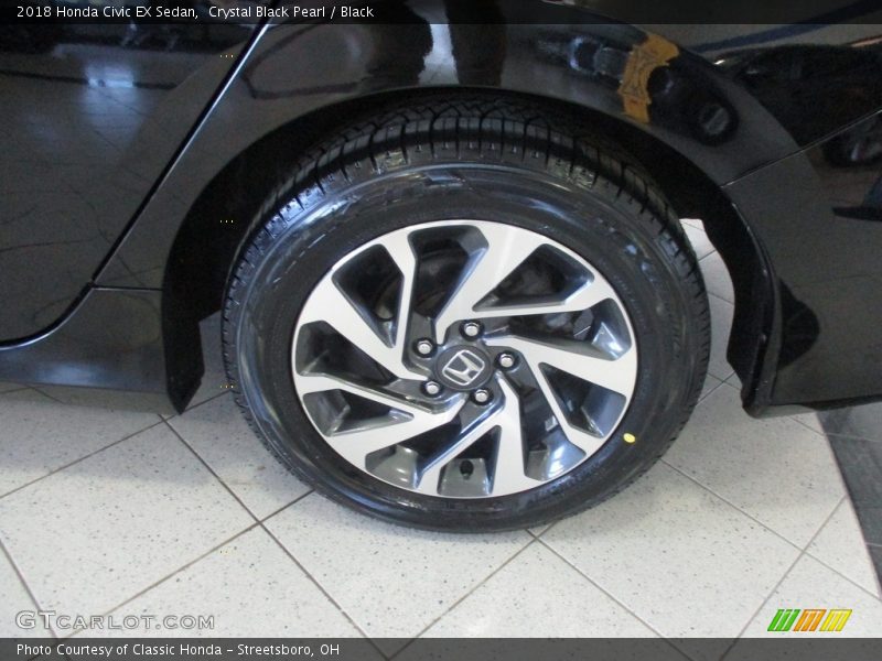 Crystal Black Pearl / Black 2018 Honda Civic EX Sedan