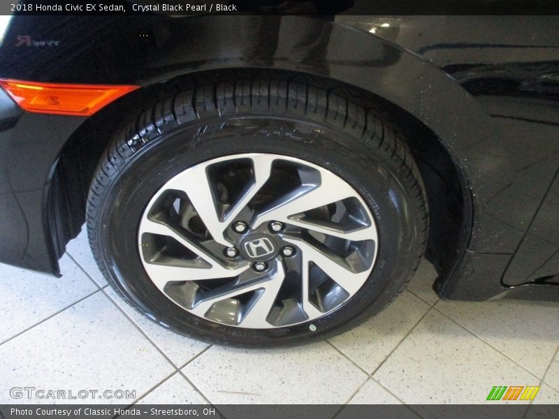 Crystal Black Pearl / Black 2018 Honda Civic EX Sedan