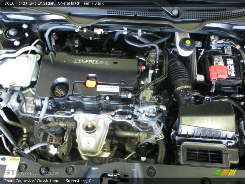 Crystal Black Pearl / Black 2018 Honda Civic EX Sedan