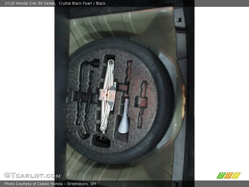 Crystal Black Pearl / Black 2018 Honda Civic EX Sedan