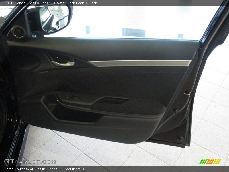Crystal Black Pearl / Black 2018 Honda Civic EX Sedan