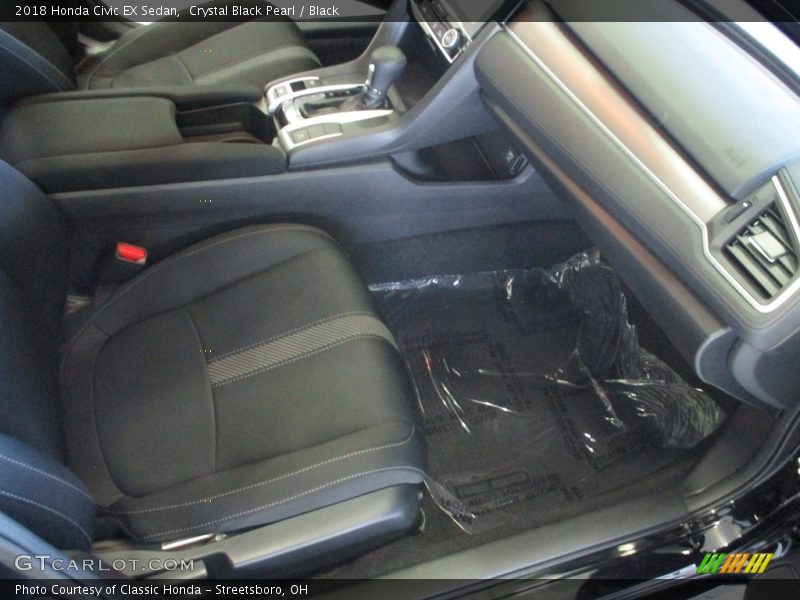 Crystal Black Pearl / Black 2018 Honda Civic EX Sedan