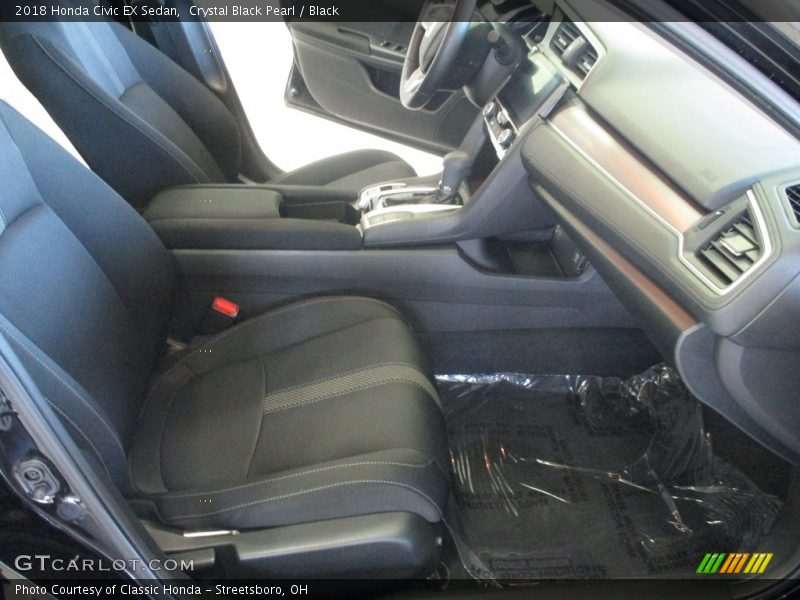 Crystal Black Pearl / Black 2018 Honda Civic EX Sedan