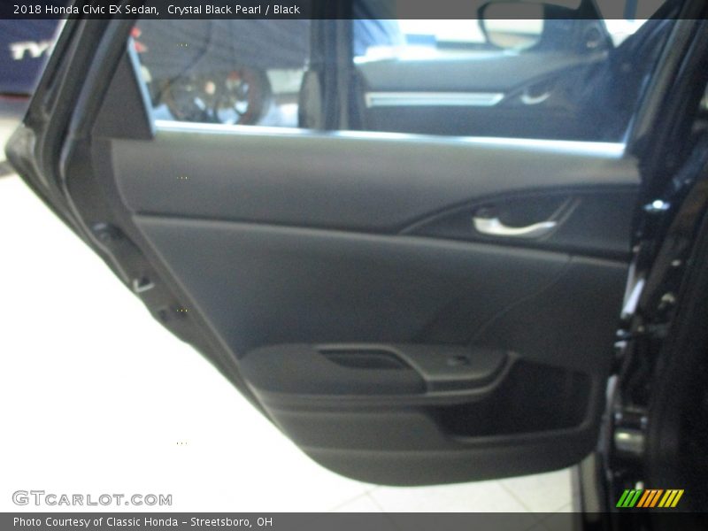 Crystal Black Pearl / Black 2018 Honda Civic EX Sedan