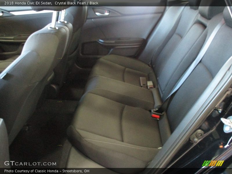 Crystal Black Pearl / Black 2018 Honda Civic EX Sedan